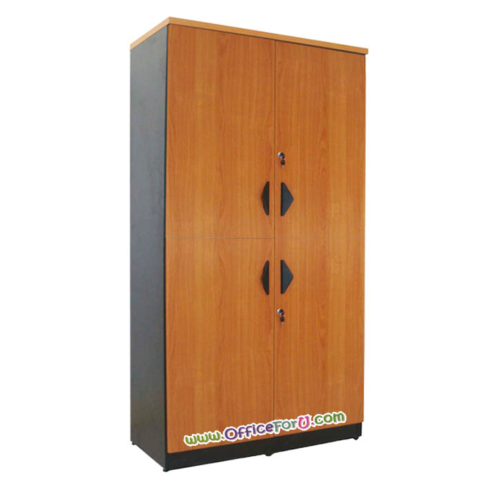 ตู้เอกสารไม้สูงบานเปิด CL-089 บนบานเปิด/ล่างบางเปิด (สูง 160 ซม.)