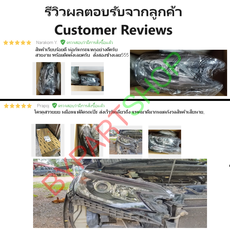 ไฟหน้า HONDA CRV(ซีอาร์วี) G4 โปรเจคเตอร์ หลอดฮาโลเจน ปี2013-2016 (งานแท้ TYC) -ราคาต่อดวง-