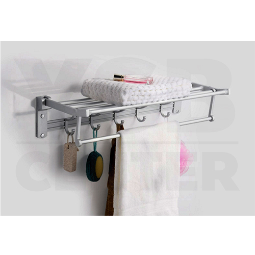 CASSA ราวแขวนผ้า วางผ้า และที่แขวนของใช้ในห้องน้ำ อลูมีเนียม ติดผนัง รุ่น C1L045-ALM-8018