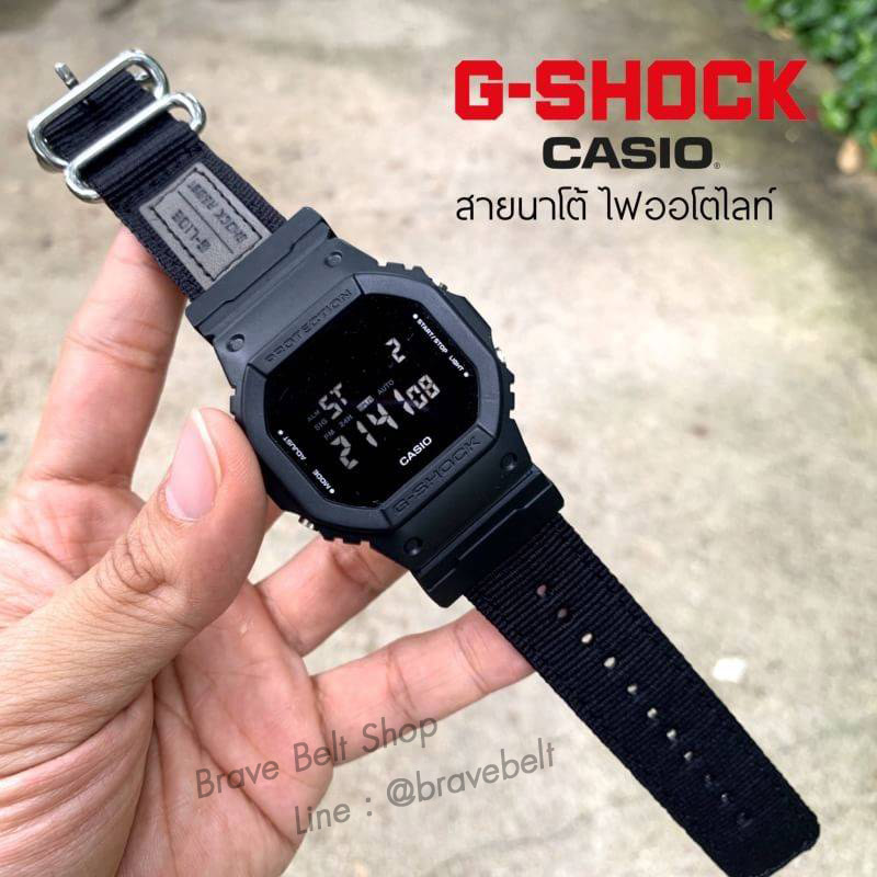 G Shock DW5600 หน้ายักษ์สีดำ สายนาโต้ AAA