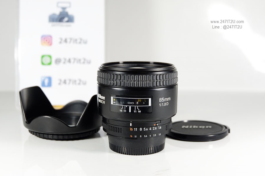 เลนส์ AF Nikon 85mm F1.8 D สีดำ สภาพดีครับ