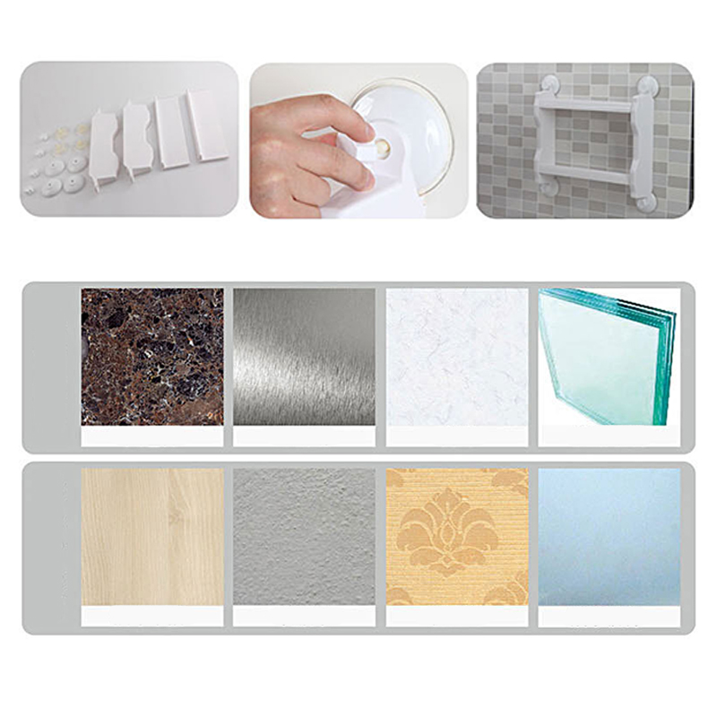 ชั้นวางของ แบบ 2 ชั้น ไม่ต้องเจาะผนัง รับน้ำหนักได้เยอะ A0003 - A0005