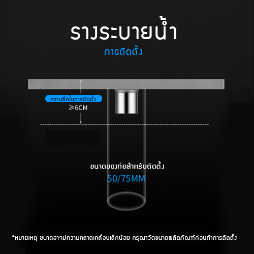 รางระบายน้ำ ตะแกรงระบายน้ำ สแตนเลส304 กันกลิ่น กันแมลง 100cm CL0167 - CL0172
