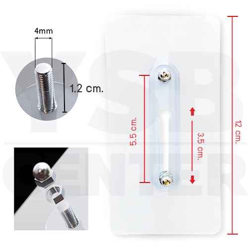 ตะขอ ตะขอแขวนอเนกประสงค์ สามารถปรับระยะห่างได้ 24 – 55 MM. (แพค 4 ชิ้น)