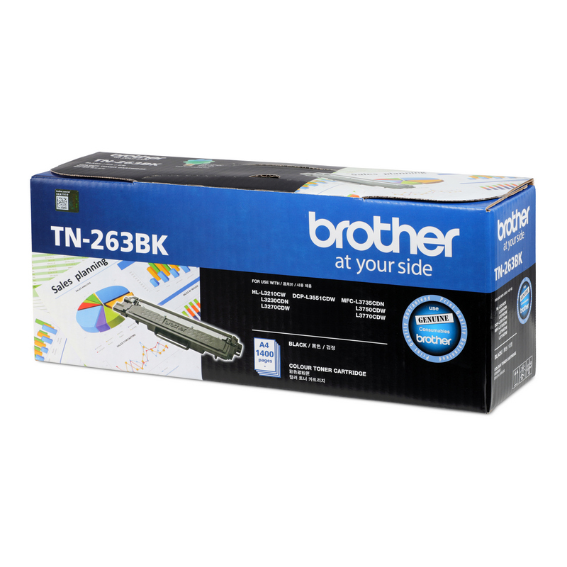 ตลับหมึกโทนเนอร์ สีดำ Brother TN-263BK