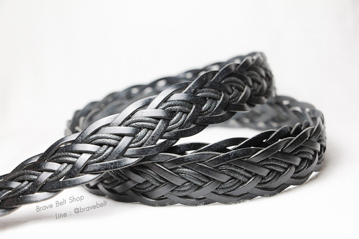 เข็มขัดหนังสาน หัวทองเหลี่ยมสวยๆ