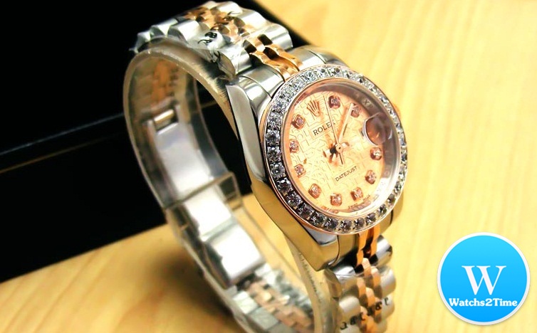 นาฬิกา Rolex Lady Datejust Jubilee 26 mm.Steel Rose Gold 2K สายตันซีรีย์ 17 New Version หน้าปัดJubilee