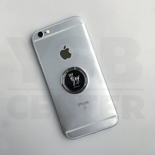 iRing แหวนสำหรับยึดโทรศัพท์ 12 ราศี หมุนเปลี่ยนมุมได้ 360 ํ สีเงิน