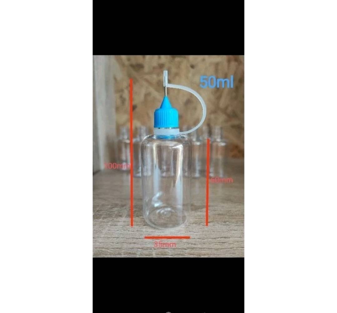 50ml PET ขวดหยดใส ฝาหัวเข็ม