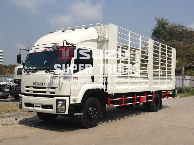 ISUZU FTR 240 แบบกระบะคอก (ช่วงต่อยาว 7.6เมตร)