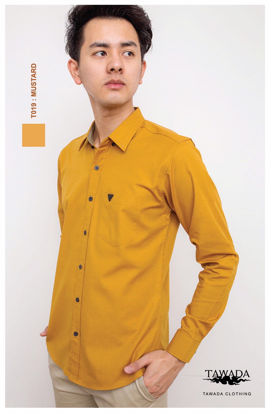 T019 สีเหลืองมัสตาร์ด STANDARD SLIM-FIT