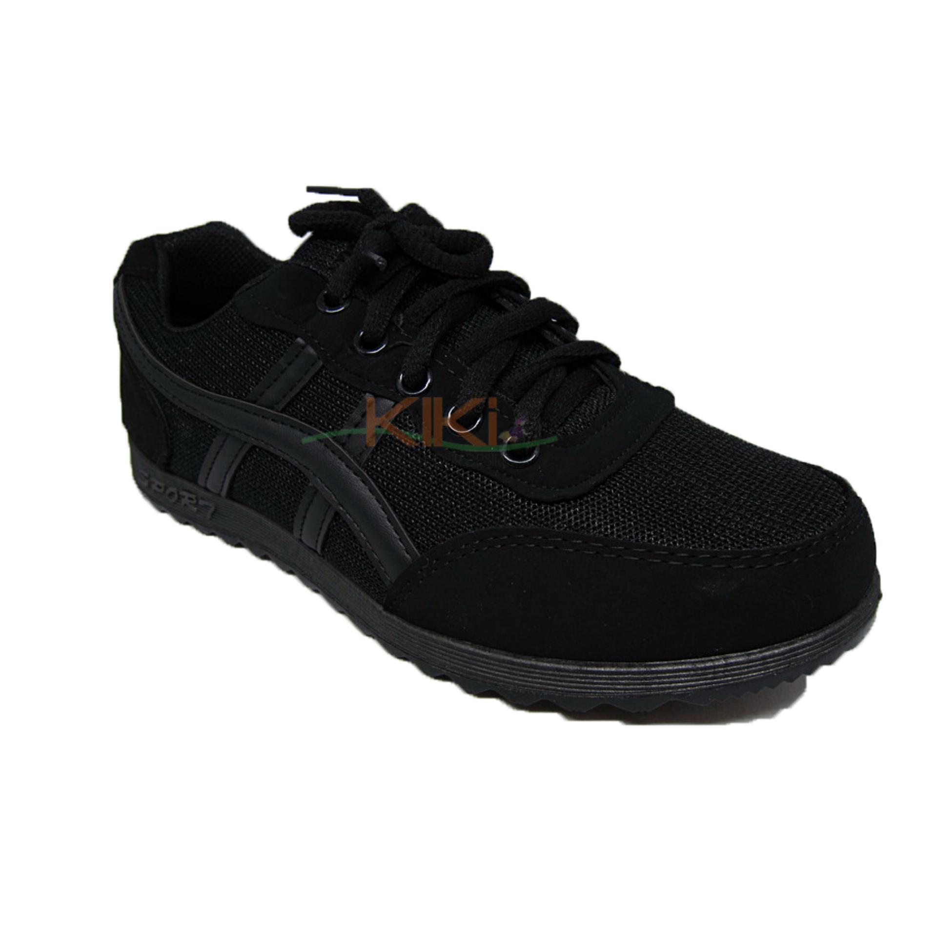 KiKi Shoes - ผ้าใบสีดำล้วน ผ้าใบผู้หญิง แบบยอดนิยม!! สวย สบาย ในทุกสถานการณ์ จะเที่ยวหรือทำงานก็ตอบโจทย์ 3ขีดข้าง