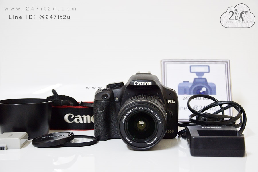 กล้อง Canon 500D + เลนส์ 18-55 mm is ii