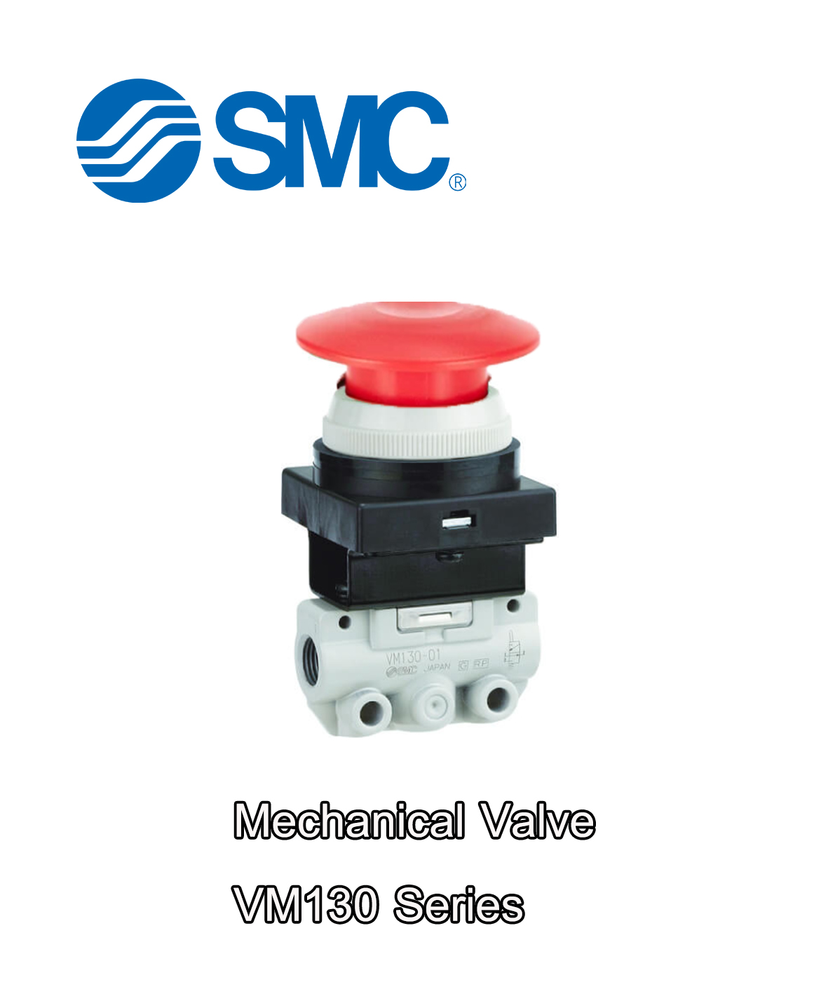 SMC MECHANICAL VALVE SMC ปุ่มกดวาล์วนิวเมติกส์ VM130-01-30RA