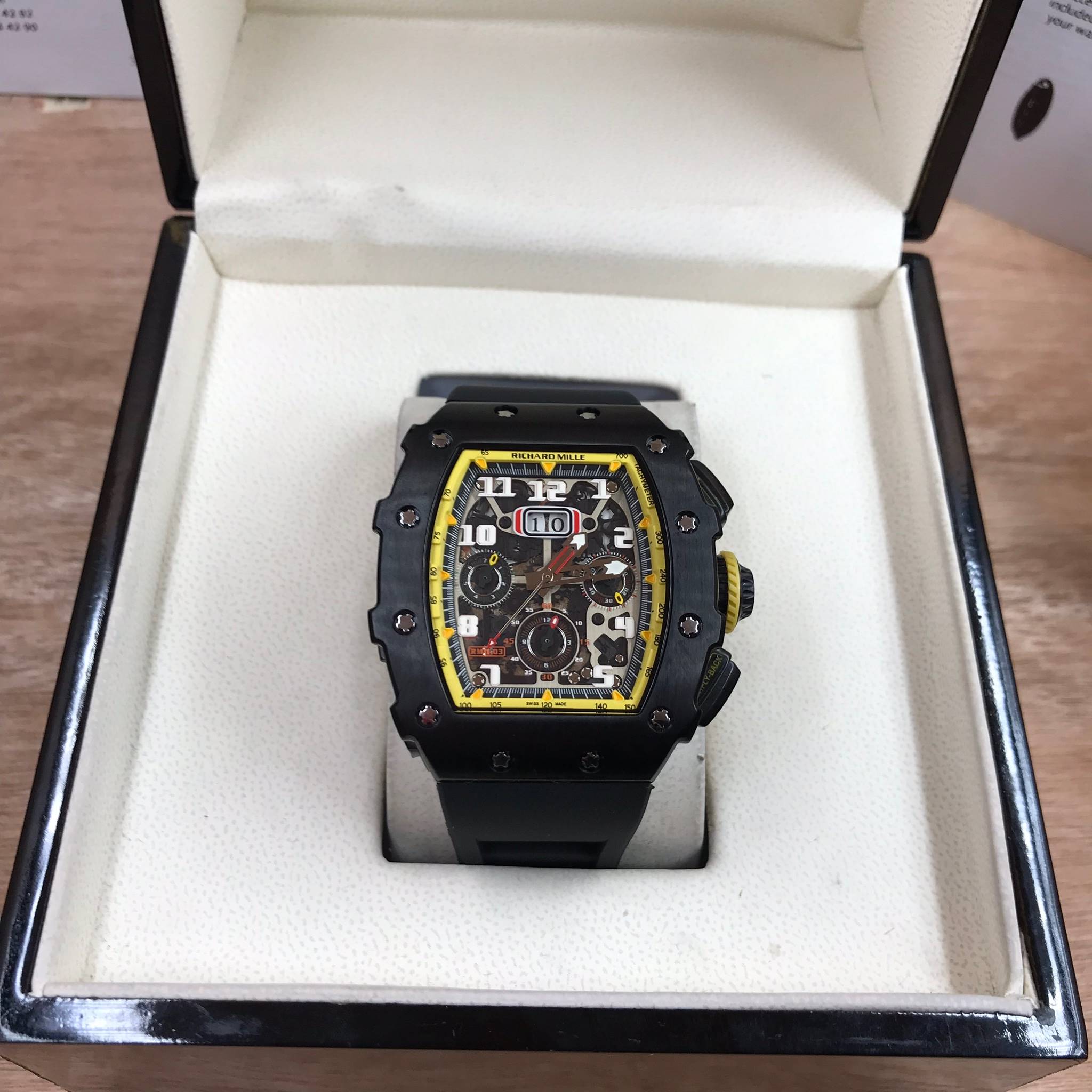 นาฬิกา Richard Mille RM11-03 Black yellow - Mirror Swiss