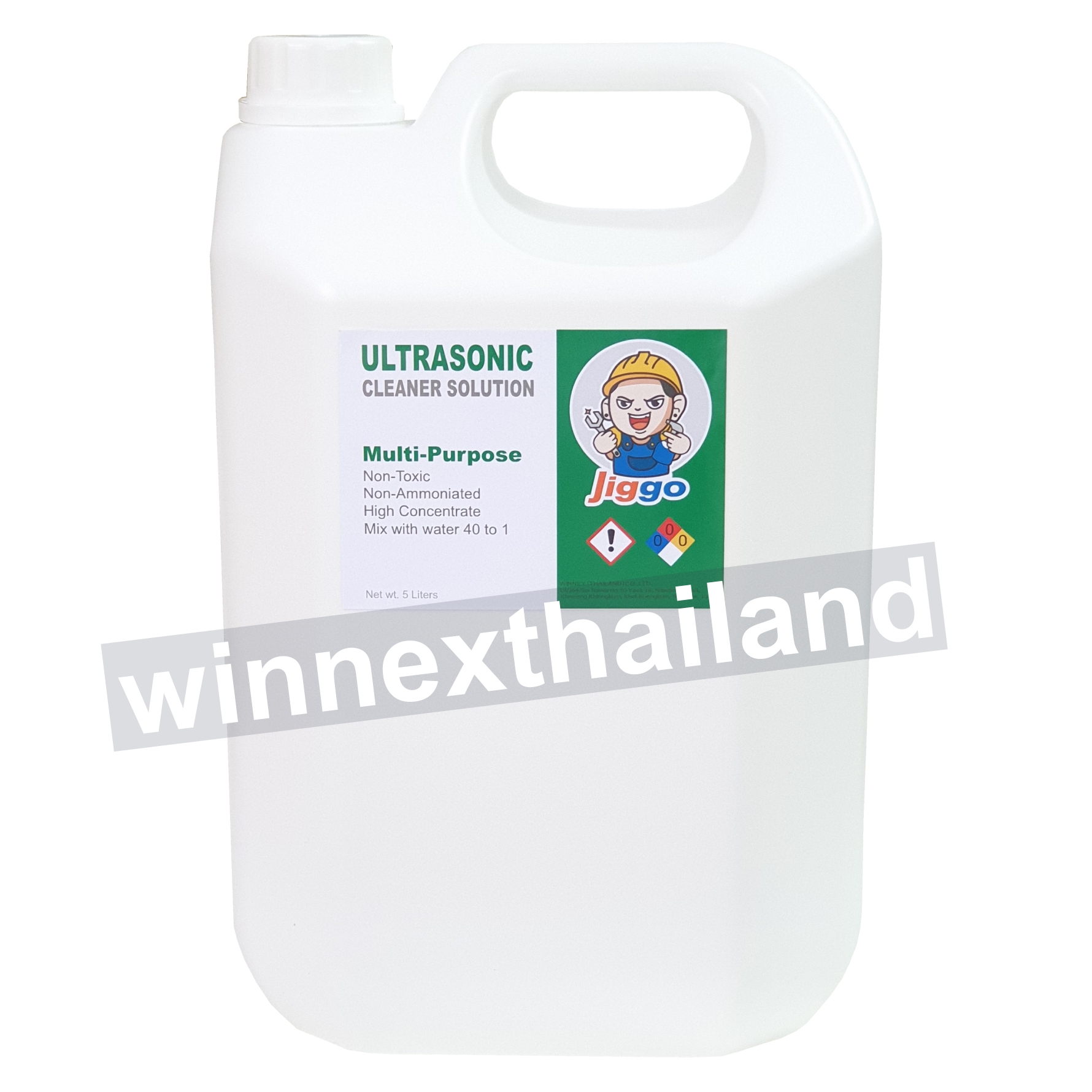 Jiggo Ultrasonic Cleaner Solution (5 Liters) น้ำยาล้างอัลตร้าโซนิค หรือ น้ำยาตี๊ด (5 ลิตร) ล้างทำความสะอาด งานจิวเวอรี่ เครื่องประดับ เงิน ทอง นาก ทองเหลือง