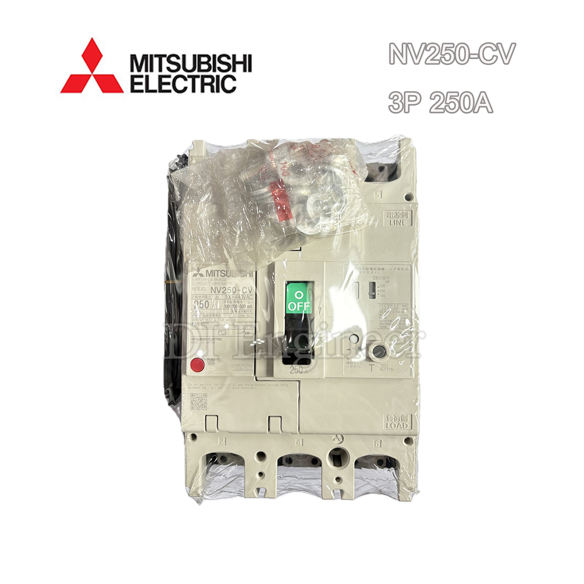 Mitsubishi ELCB NV250-CV 3P 250A (ใหม่ไม่มีกล่อง อุปกรณ์ครบ)