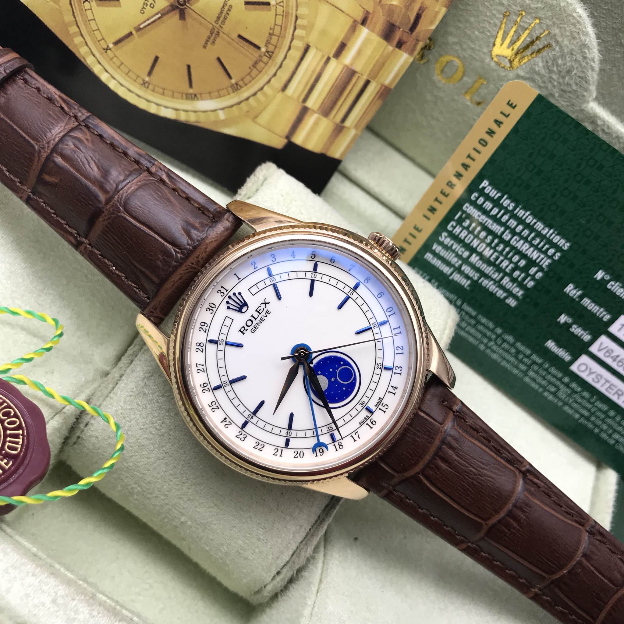 นาฬิกา Rolex Cellini Moonphase 2017 Rose - Gole 39MM