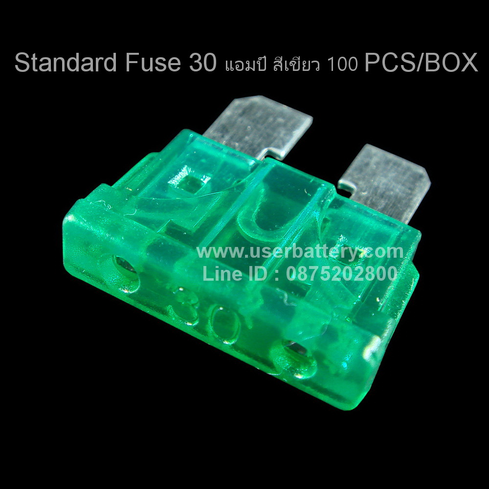 Standard Fuse 30 แอมป์ สีเขียว 100 PCS/BOX