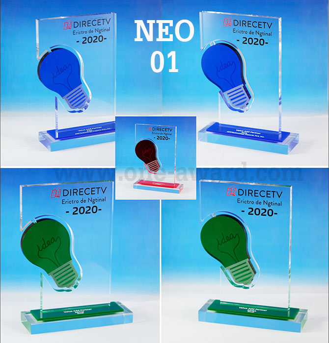 Code: NEO-01 โล่อะคริลิค ความสูงตัวโล่ 6-8 นิ้ว ความหนาอะคริลิคตัวโล่ 10 มม. พร้อมเลเซอร์ข้อความและโลโก้ ลงสีได้ไม่เกิน 2 สี ***ราคาเริ่มต้นที่ 760 บาท (ความสูง 6 นิ้ว เมื่อสั่ง 5 ชิ้น+) ***