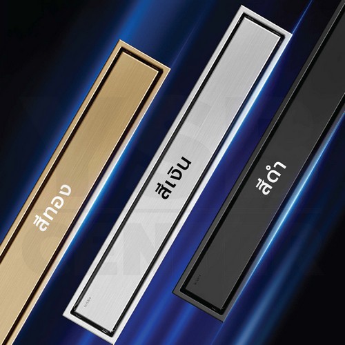 รางระบายน้ำ สแตนเลส304 กันกลิ่น กันแมลง รางระบายน้ำ 2in1 ปูกระเบื้องบนฝาท่อได้ 30cm CL0089 - CL0096