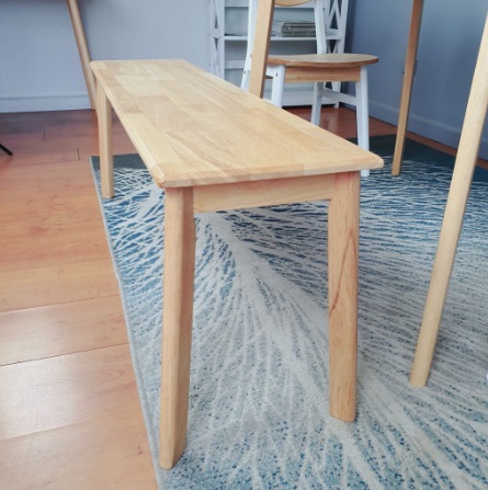 เก้าอี้ เก้าอี้ม้านั่งยาว เก้าอี้ยางพาราแท้ สวยเรียบเนียน ทันสมัย