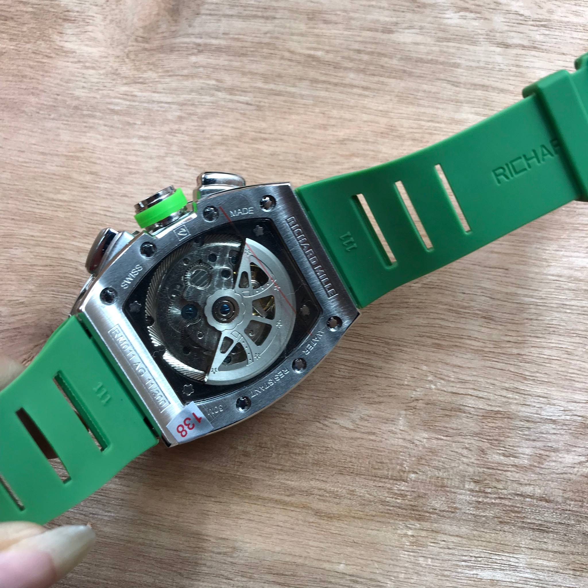 นาฬิกา Richard Mille RM011-FM Silver green - งาน Mirror Swiss