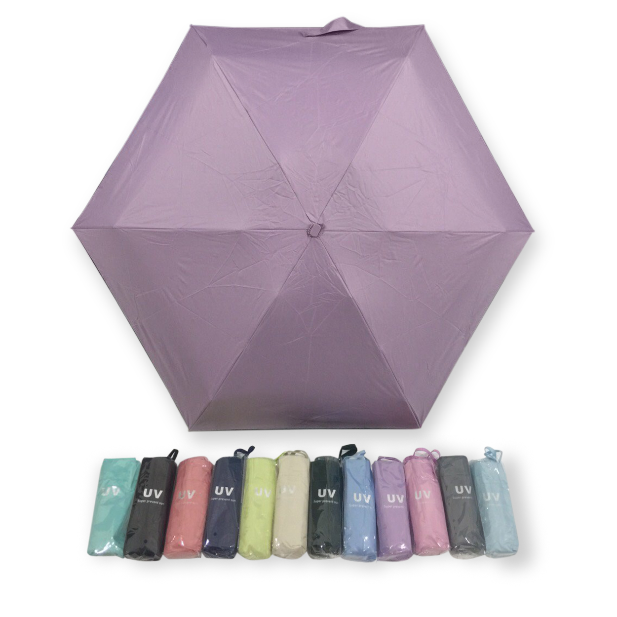 ร่มGBU5ตอนรหัส GM523ยูวีสีดำ นํ้าหนักเบา