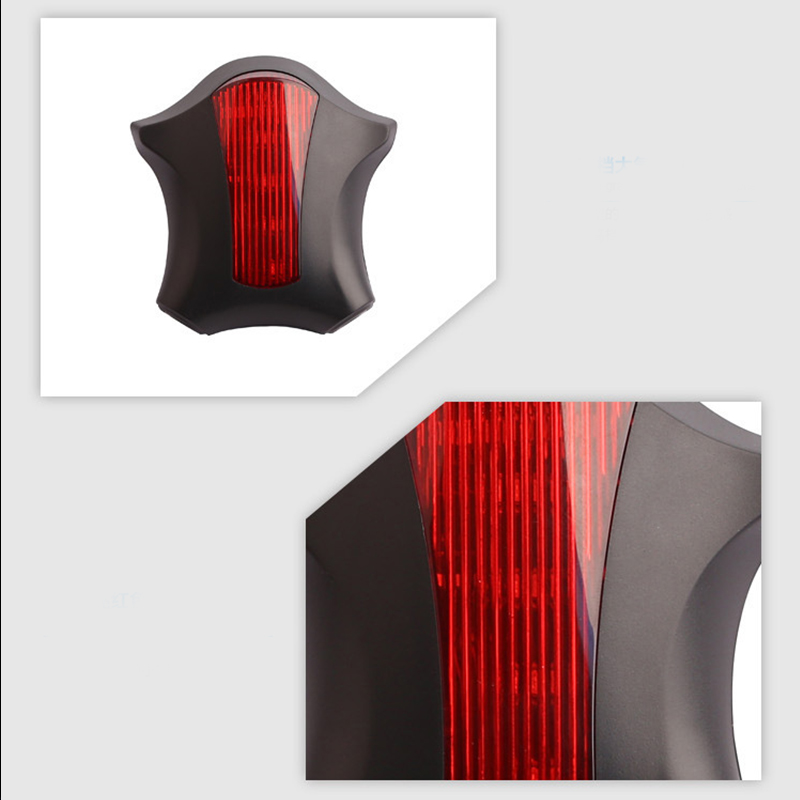 YSB ไฟท้ายรถจักยาน LED 5 ดวง เปลี่ยนจังหวะได้ 7แบบ 2 LaSer บอกทาง กันน้ำ พร้อมแถมถ่าน แสงไฟสีแดง รุ่น DW-730