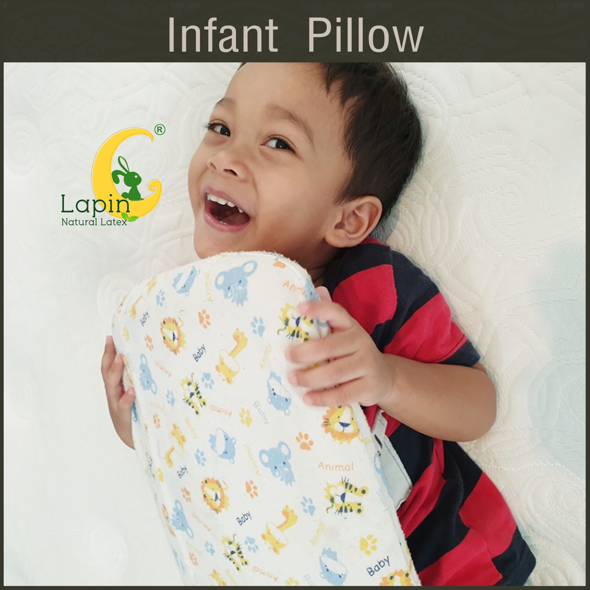 Latex Baby Pillow (Infant Pillow) หมอนหลุมทารกน้อย (ลายสัตว์น่ารัก)