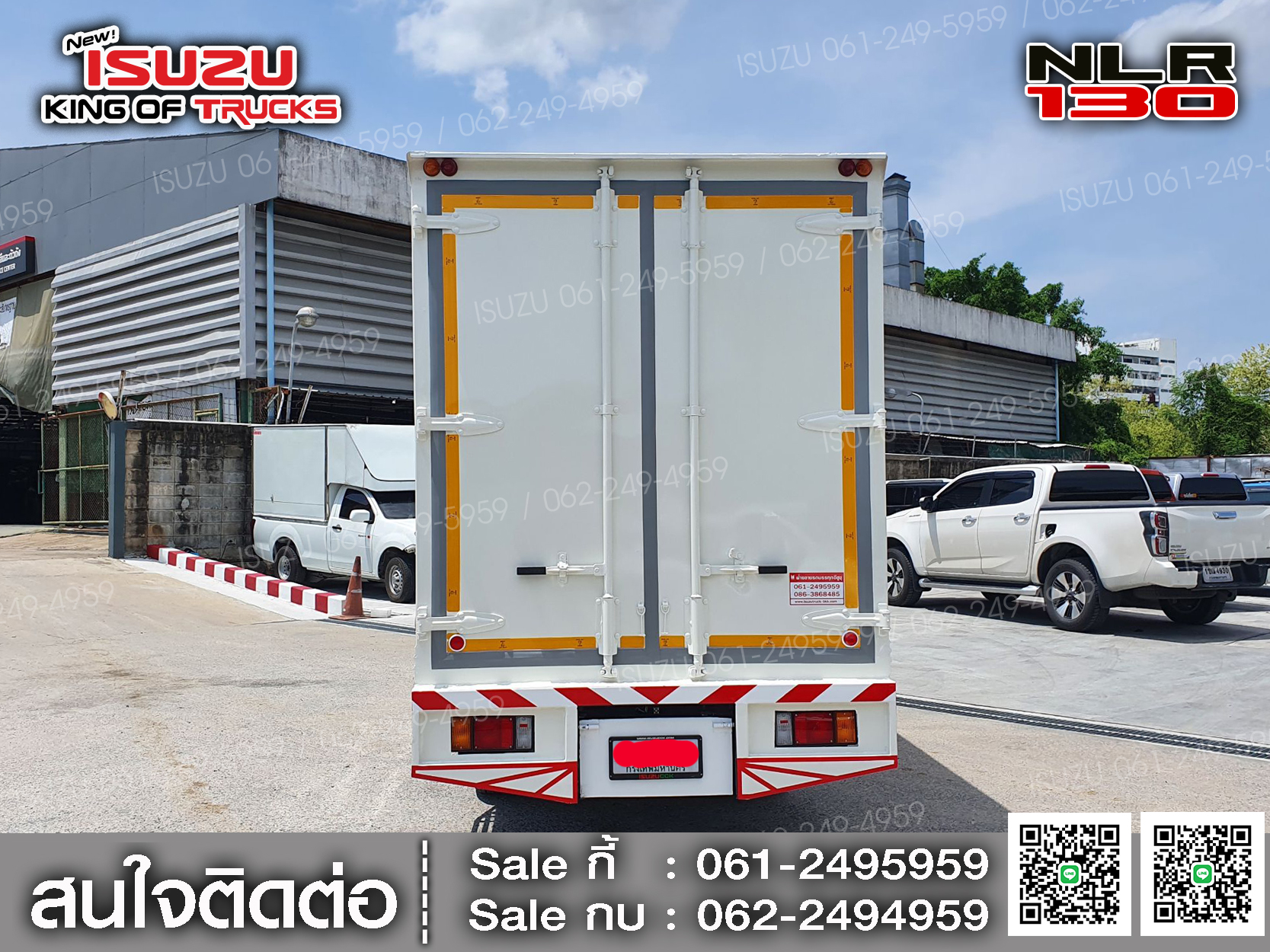 รถบรรทุกอีซูซุ 4 ล้อ ไม่ติดเวลา ISUZU NLR130 ตู้แห้ง3บาน EURO3