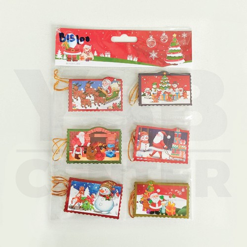 การ์ดอวยพร สคส วันคริสต์มาส ลายน่ารัก 1แพค 12 ชิ้น