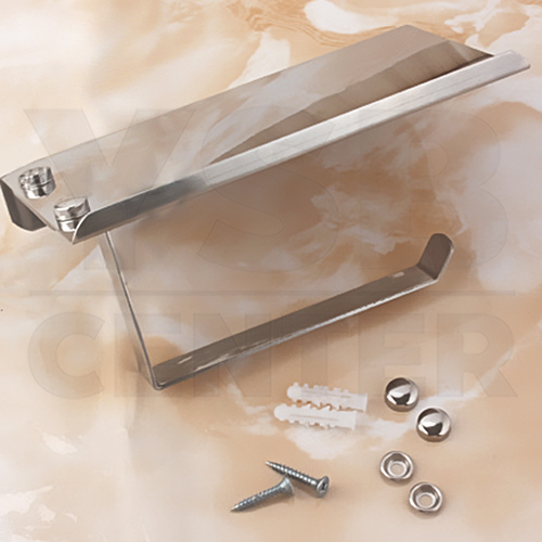 ที่ใส่กระดาษทิชชู สแตนเลส304 พร้อมที่วางมือถือ ในห้องน้ำ รุ่น C1M051-SUS304-K23