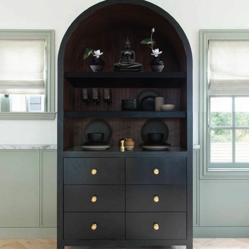 ชั้นวางของ ตู้เก็บของ พร้อมลิ้นชักสไตล์มินิมอล ไม้แท้ MDF (ไม่ต้องประกอบ) ND001 - ND002