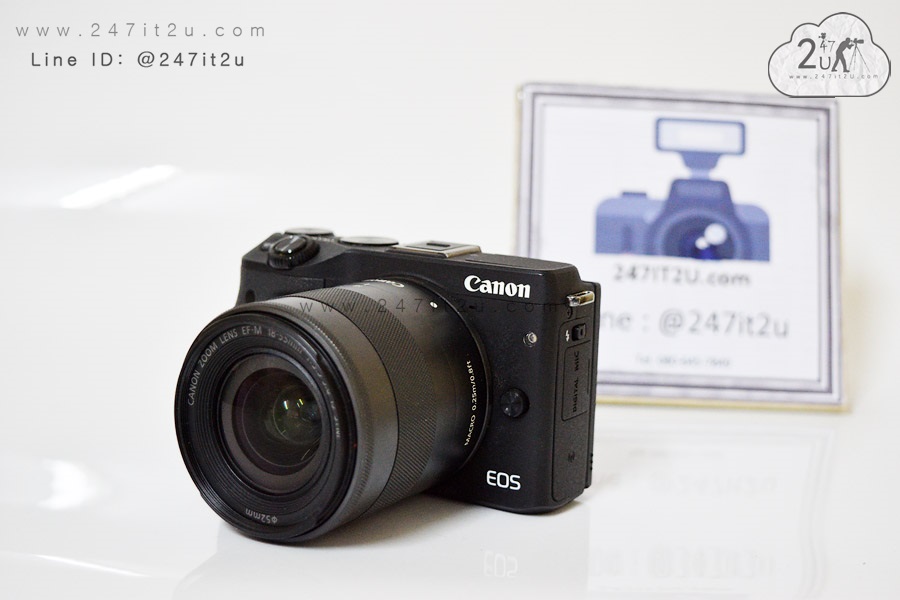 กล้อง Canon M3 + เลนส์ 18-55 mm is STM เครื่องศูนย์ สีดำ