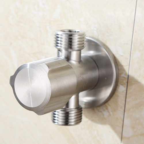 วาล์วน้ำในห้องน้ำ วาล์วน้ำต่อท่อน้ำชักโครก วาล์วน้ำสแตนเลส รุ่น C1S003-SUS0142