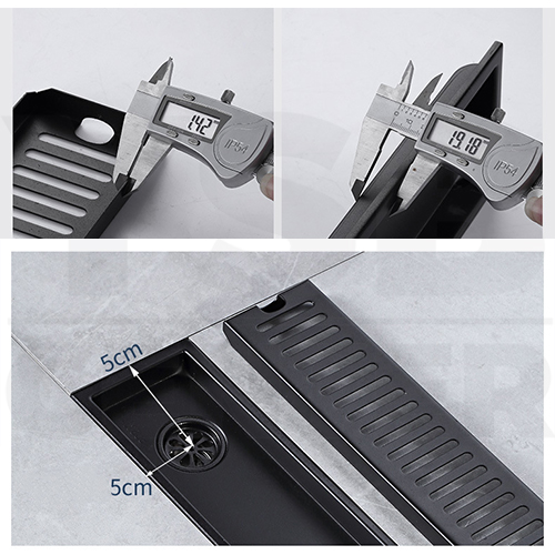 รางระบายน้ำ ตะแกรงระบายน้ำ สแตนเลส304 กันกลิ่น กันแมลง 60cm CL0155 - CL0160