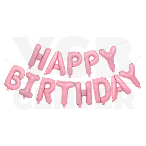 ลูกโป่งวันเกิด ชุดม้ายูนิคอน HBD Set ลูกโป่งฟอยล์ พร้อมริบบิ้น รุ่น B1S033-PNS