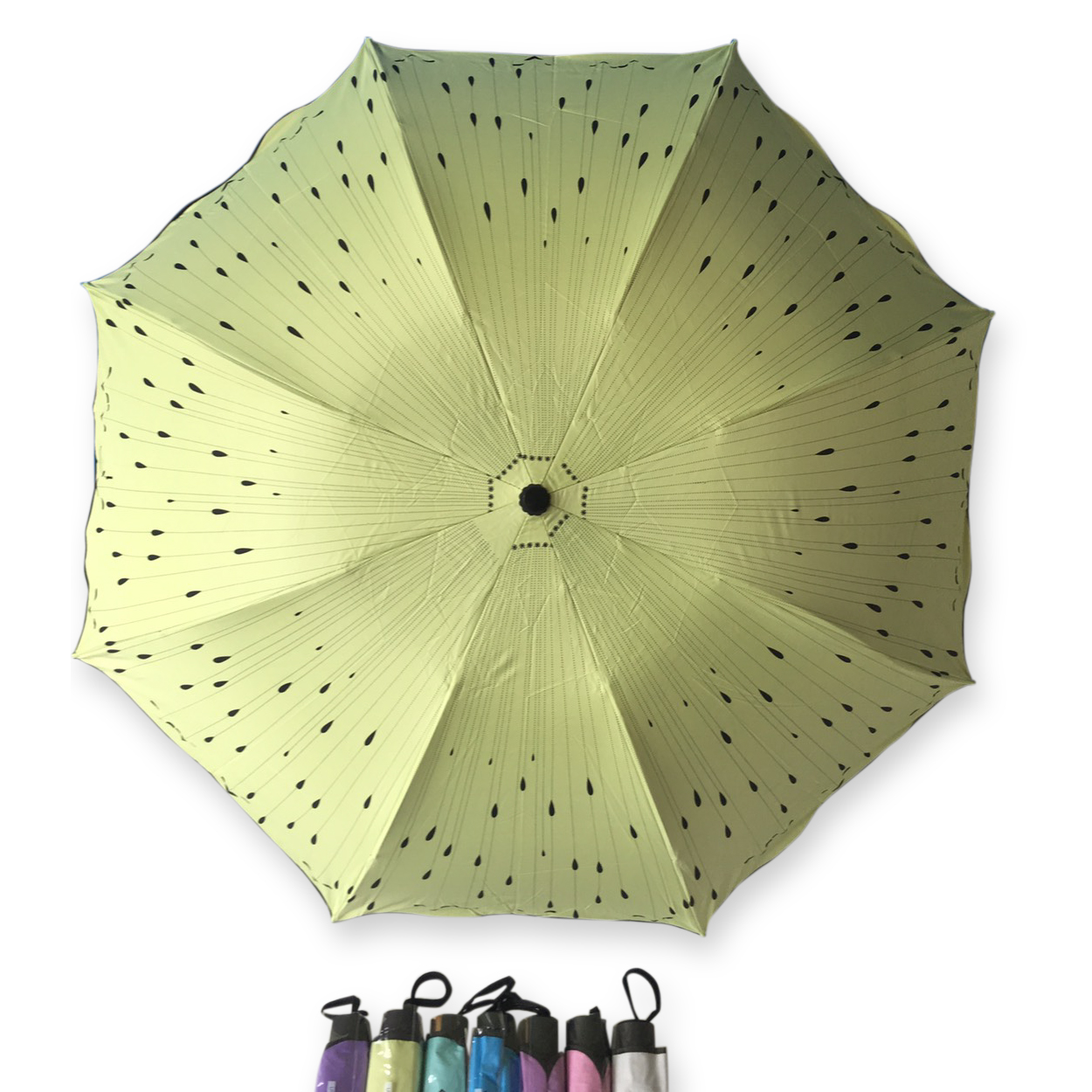 ร่มพับ4ตอนยุวีดำรหัส1618