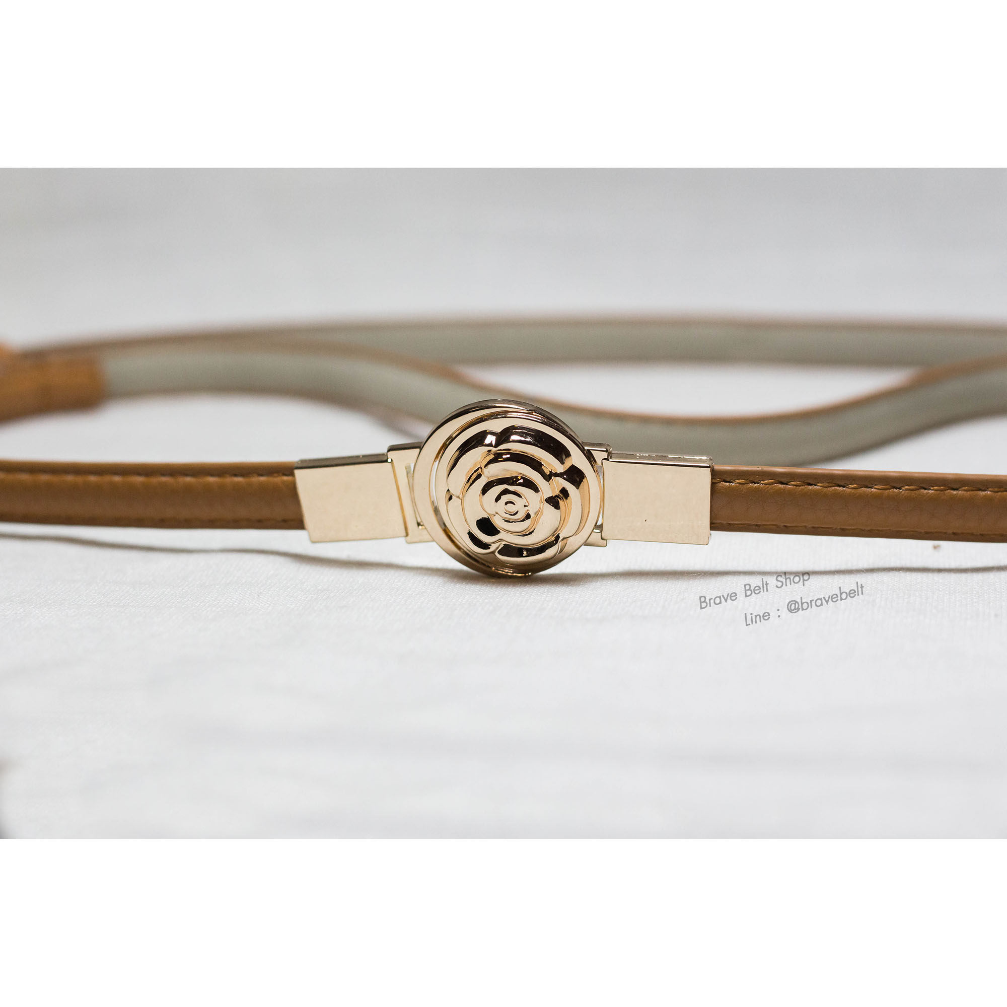 เข็มขัดปรับสายได้ หัวเข็มขัดสีทอง