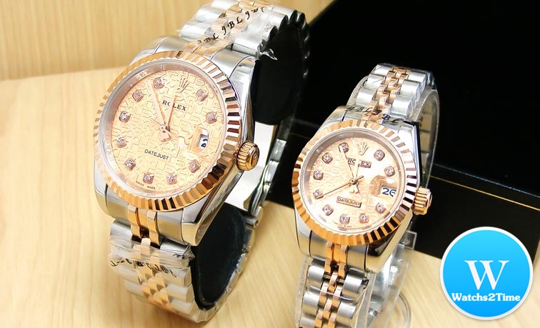 นาฬิกา Rolex Datejust Jubilee 36 mm.& Lady Size 26 mm. Steel Rose Gold 2K