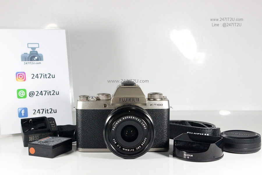 กล้องFujifilm X-T100 +18mm f2 silve
