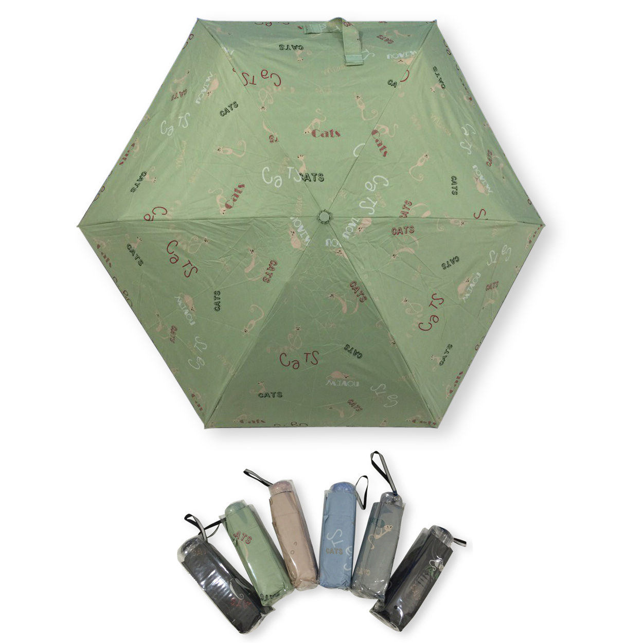 ร่มGBU5ตอนรหัส GM546ยูวีสีดำ นํ้าหนักเบา