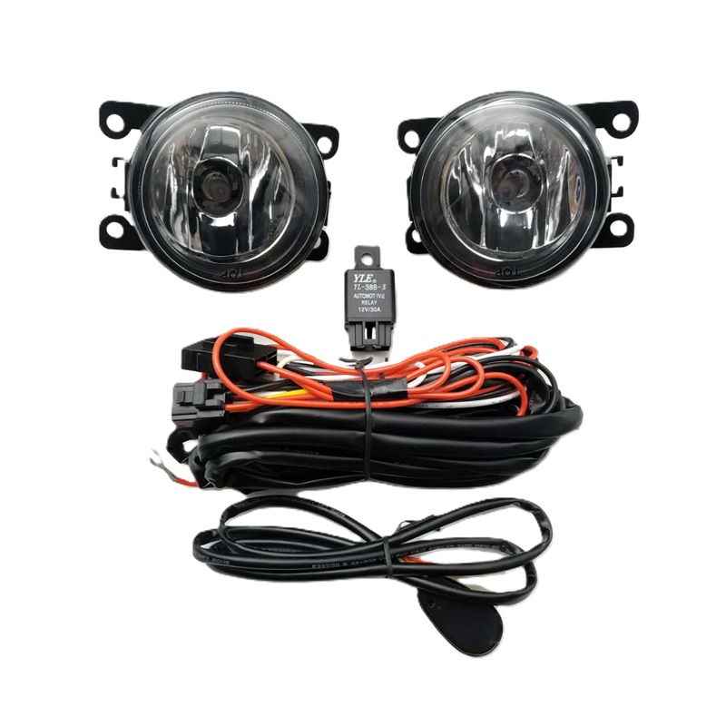 ไฟตัดหมอก/ไฟสปอร์ตไลท์ FORD FIESTA(เฟียสต้า) ฝาครอบดำ(วงแหวนชุบ) ปี2013-2016 (ครบชุด) (ประกัน 6เดือน) (รหัส:FD648)