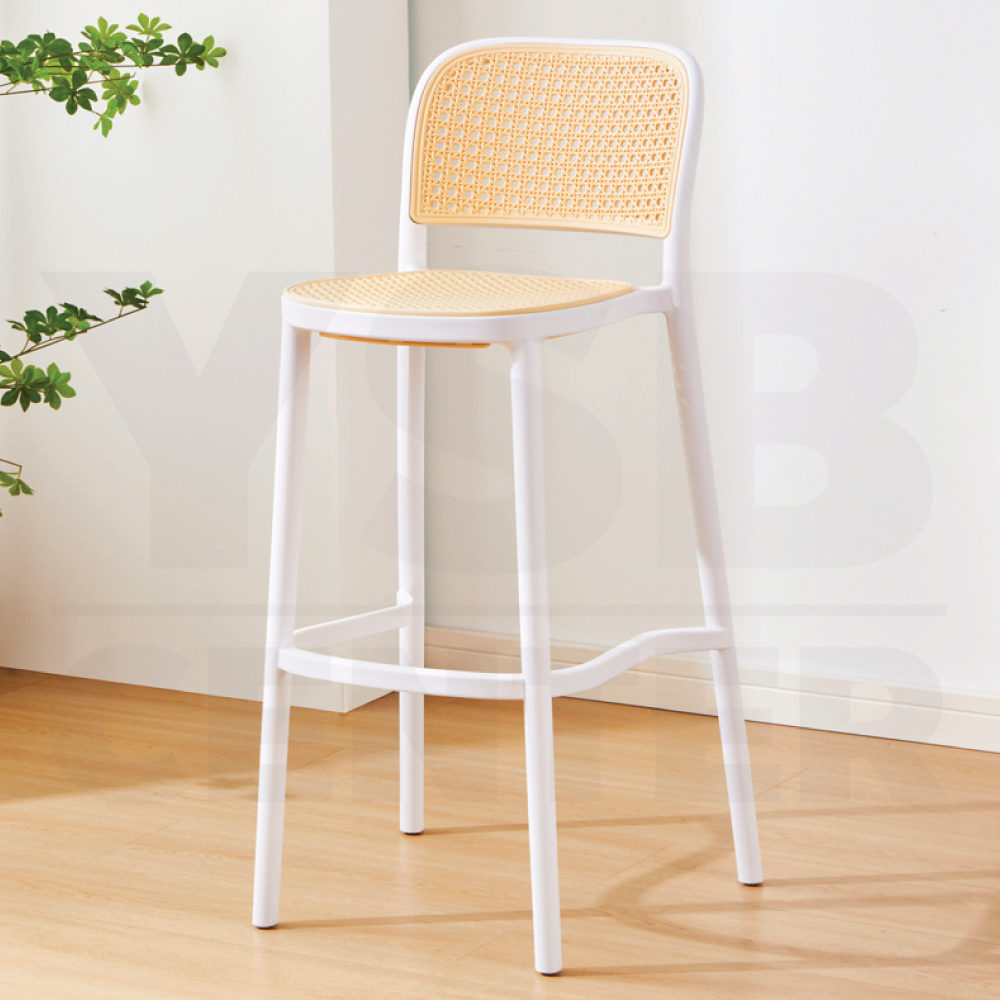 เก้าอี้ บาร์ พลาสติก หวายเทียม พลาสติก PP แข็งแรง YL0419 - YL0420