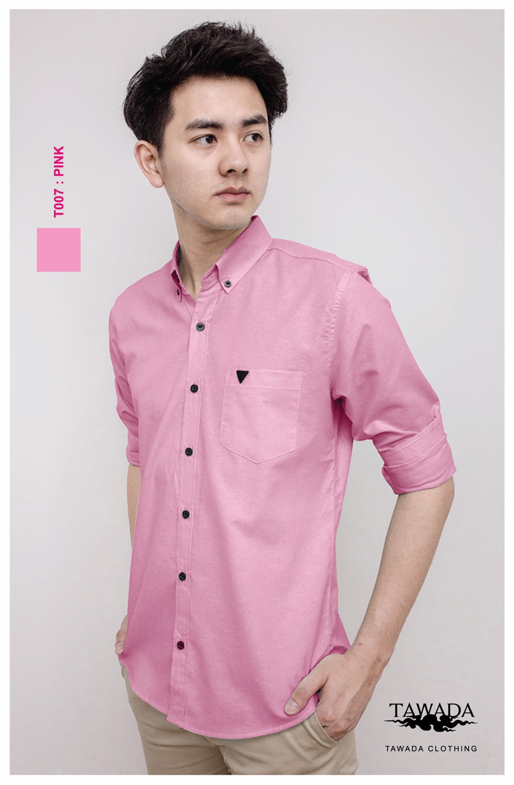 T007 สีชมพู STANDARD SLIM-FIT