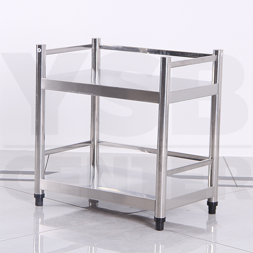 ชั้นวางของสแตนเลส 201 อเนกประสงค์ในครัวเรือน 2 ชั้น ขนาด 60 X 40 X 60 cm รุ่น C2L001-SS201-60X40X60-2L