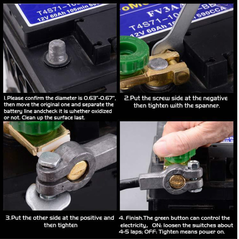 ขั้วแบตเรือ ขั้วใหญ่ แบบหมุน ปิด-เปิด