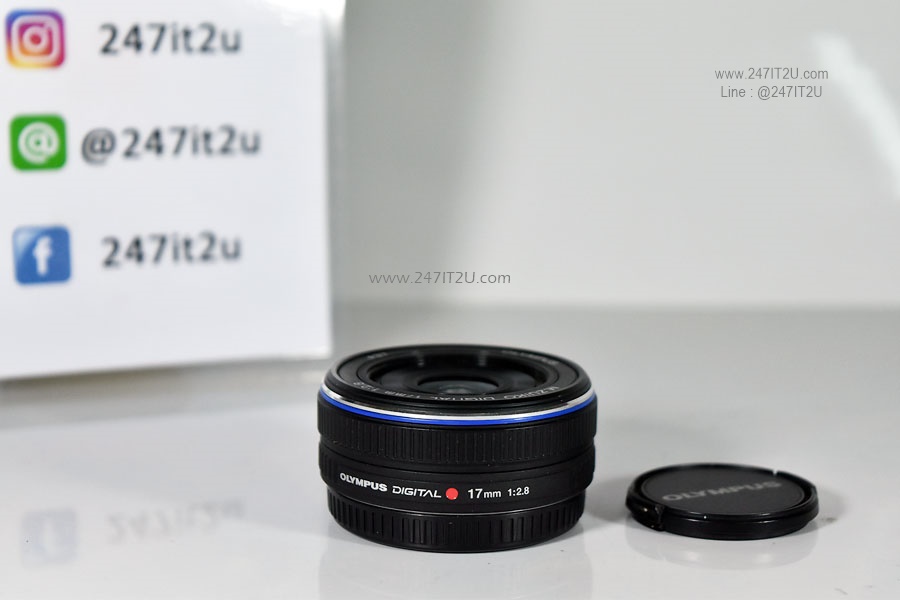 เลนส์ olympus 17mm f2.8 สีดำ ยกกล่อง อปกศ.