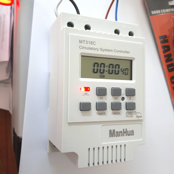 เครื่องตั้งเวลา สลับเปิดปิดไฟไปเรื่อยๆ หรือตั้งเวลานับถอยหลัง ตัดวงจรไฟ AC 220V 25a ระดับวินาที